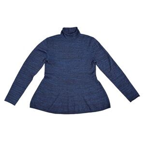 APC Small Wool Pullover Sweater Striped Marled Knit Casual